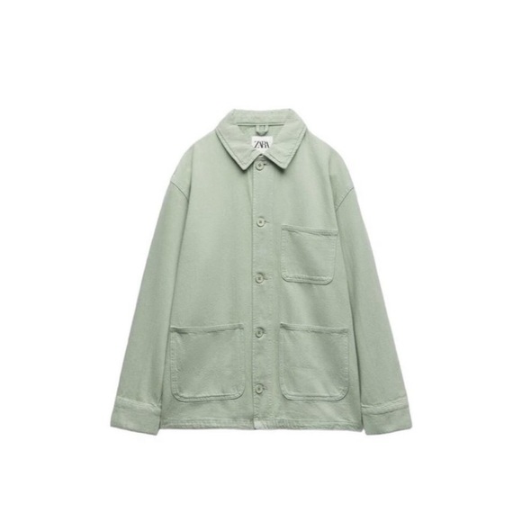 Zara Sage Green Chore Jacket - XS - Picture 3 of 5
